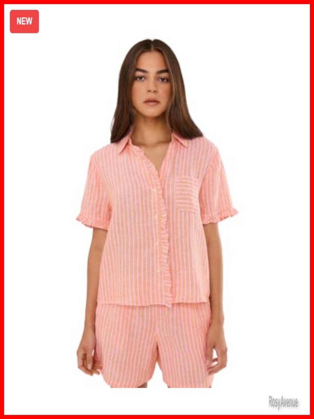 Lilly Pulitzer Carden Ruffle Button Front Top